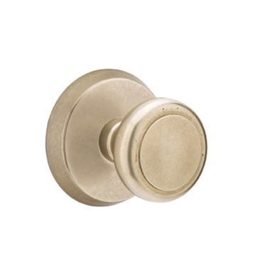 Emtek 7206-BU-TWB Butte Sandcast Bronze Door Knob Privacy Set With #2 Rosette Tumbled White Bronze
