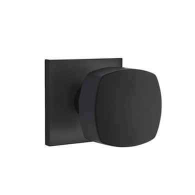 Emtek 5110-FRK-US19 Freestone Door Knob Passage Set With Square Rosette Flat Black