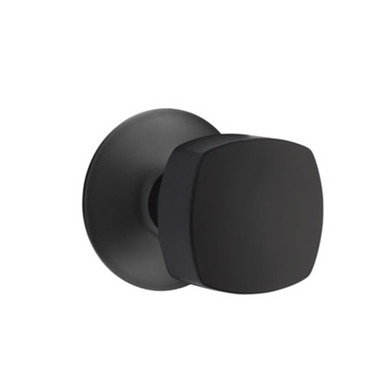 Emtek 5207-FRK-US19 Freestone Door Knob Privacy Set With Modern Rosette Flat Black