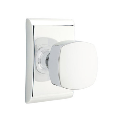 Emtek 5051-FRK-US26 Freestone Door Knob Dummy Set With Neos Rosette Polished Chrome