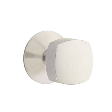 Emtek 5057-FRK-US15 Freestone Door Knob Dummy Set With Modern Rosette Satin Nickel