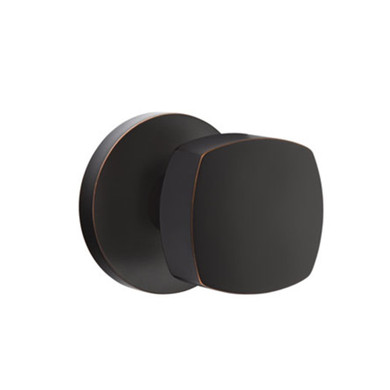 Emtek 5059-FRK-US10B Freestone Door Knob Dummy Set With Disk Rosette Oil Rubbed Bronze