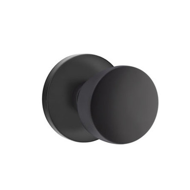 Emtek 5059-LAU-US19 Laurent Door Knob Dummy Set With Disk Rosette Flat Black