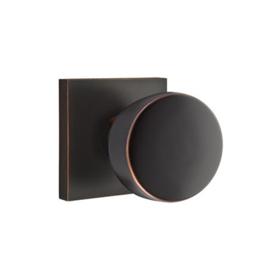 Emtek 5110-LAU-US10B Laurent Door Knob Passage Set With Square Rosette Oil Rubbed Bronze