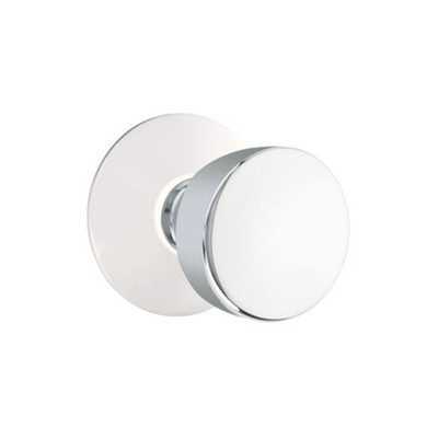 Emtek 5207-LAU-US26 Laurent Door Knob Privacy Set With Modern Rosette Polished Chrome