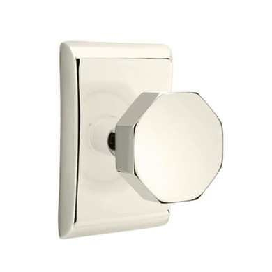 Emtek 5211-OCT-US14 Octagon Door Knob Privacy Set With Neos Rosette Polished Nickel