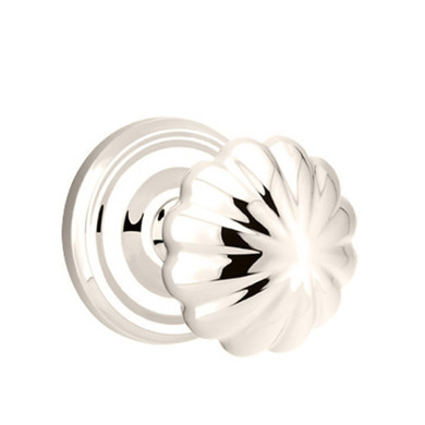 Emtek 8100-MN-US14 Melon Door Knob Passage Set With Regular Rosette Polished Nickel