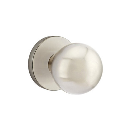 Emtek 5059-OR-US15 Orb Door Knob Dummy Set With Disk Rosette Satin Nickel