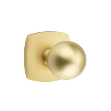 Emtek 5326-OR-US4 Orb Door Knob Privacy Set With Urban Modern Rosette Satin Brass