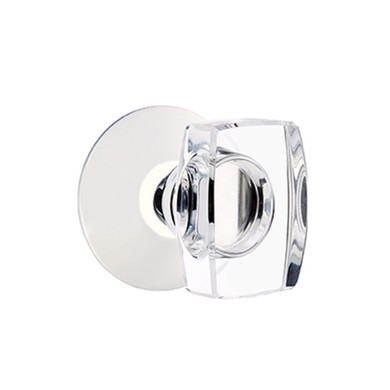 Emtek 5207-WS-US26 Windsor Door Knob Privacy Set With Modern Rosette Polished Chrome