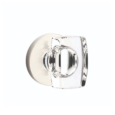 Emtek 5209-WS-US14 Windsor Door Knob Privacy Set With Disk Rosette Polished Nickel
