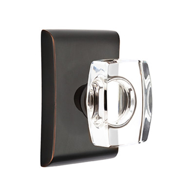 Emtek 5211-WS-US10B Windsor Door Knob Privacy Set With Neos Rosette Oil Rubbed Bronze