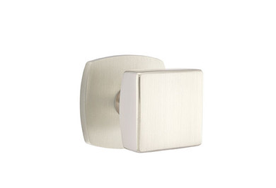 Emtek 5316-SQU-US15 Square Door Knob Passage Set With Urban Modern Rosette Satin Nickel