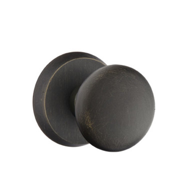 Emtek 7106-WC-MB Winchester Sandcast Bronze Door Knob Passage Set With #2 Rosette Medium Bronze