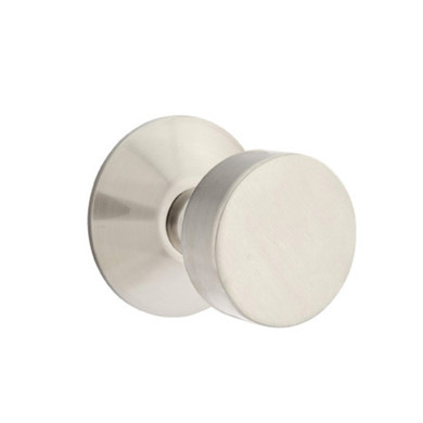 Emtek 5207-ROU-US15 Round Door Knob Privacy Set With Modern Rosette Satin Nickel