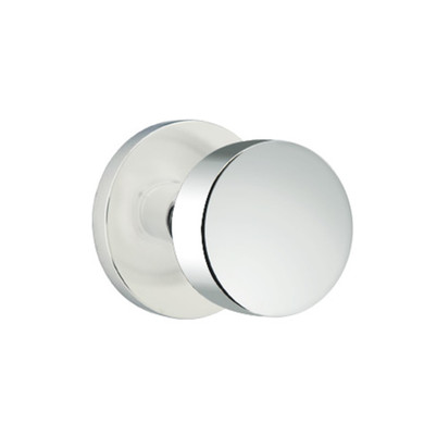 Emtek 5209-ROU-US26 Round Door Knob Privacy Set With Disk Rosette Polished Chrome