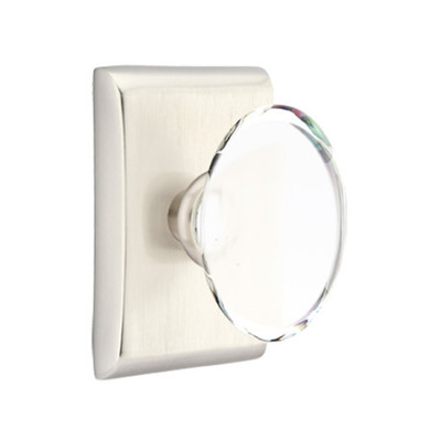 Emtek 5051-HT-US15 Hampton Door Knob Dummy Set With Neos Rosette Satin Nickel