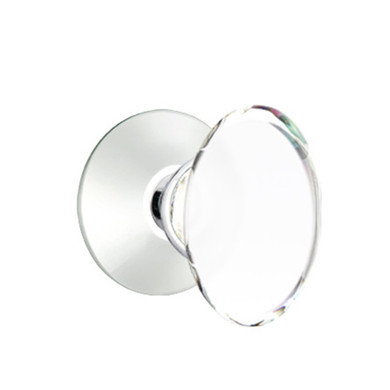 Emtek 5057-HT-US26 Hampton Door Knob Dummy Set With Modern Rosette Polished Chrome
