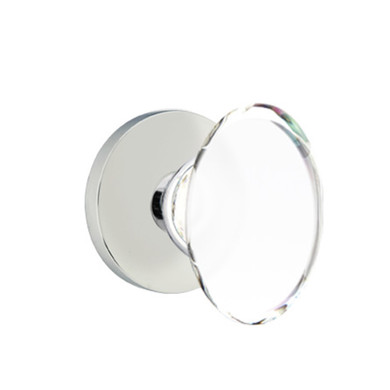 Emtek 5059-HT-US26 Hampton Door Knob Dummy Set With Disk Rosette Polished Chrome