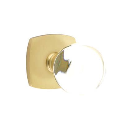 Emtek 5306-BL-US4 Bristol Door Knob Dummy Set With Urban Modern Rosette Satin Brass