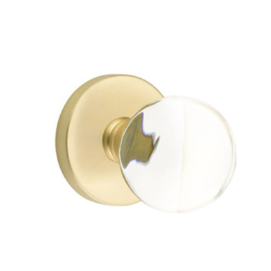 Emtek 5109-BL-US4 Bristol Door Knob Passage Set With Disk Rosette Satin Brass