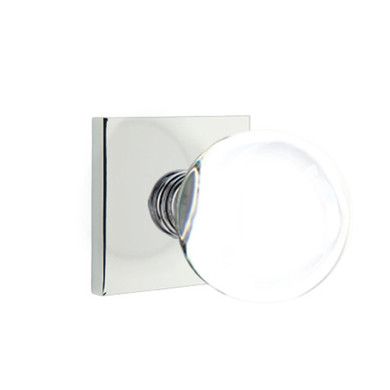 Emtek 5110-BL-US26 Bristol Door Knob Passage Set With Square Rosette Polished Chrome