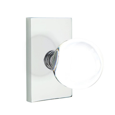 Emtek 5112-BL-US26 Bristol Door Knob Passage Set With Modern Rectangular Rosette Polished Chrome