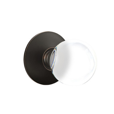 Emtek 5207-BL-US10B Bristol Door Knob Privacy Set With Modern Rosette Oil Rubbed Bronze