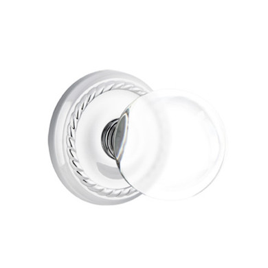 Emtek 8201-BL-US26 Bristol Crystal Door Knob Privacy Set With Rope Rosette Polished Chrome