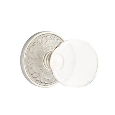 Emtek 8206-BL-US15 Bristol Crystal Door Knob Privacy Set With Lancaster Rosette Satin Nickel