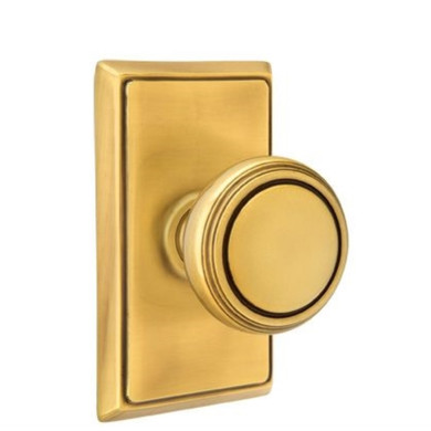 Emtek 8121-NW-US7 Norwich Door Knob Passage Set With Rectangular Rosette French Antique