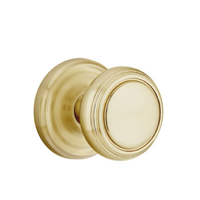 Emtek 8200-NW-US4 Norwich Door Knob Privacy Set With Regular Rosette Satin Brass