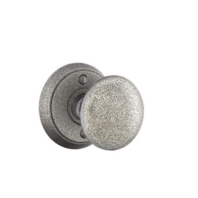 Emtek 7052-J-SWS Jamestown Door Knob Dummy Set With Wrought Steel #2 Rosette Satin Steel