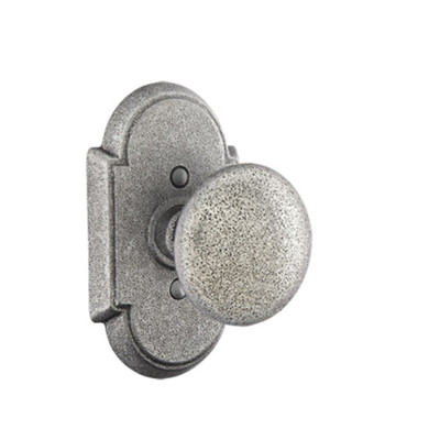 Emtek 7101-J-SWS Jamestown Door Knob Passage Set With Wrought Steel #1 Rosette Satin Steel