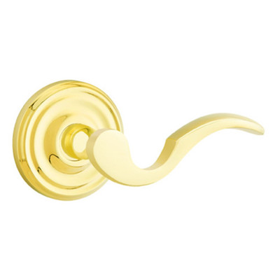 Emtek 8100-C-US3 Cortina Door Lever Passage Set With Regular Rosette Polished Brass