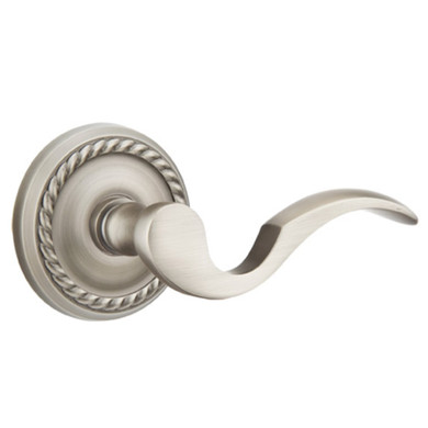 Emtek 8101-C-US15A Cortina Door Lever Passage Set With Rope Rosette Pewter