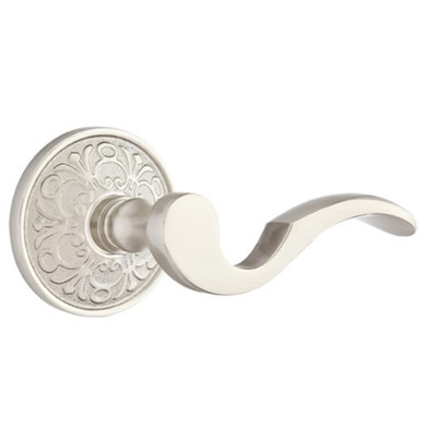 Emtek 8106-C-US15 Cortina Door Lever Passage Set With Lancaster Rosette Satin Nickel