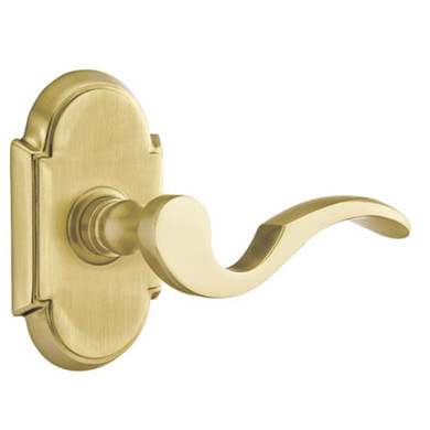 Emtek 8108-C-US4 Cortina Door Lever Passage Set With #8 Rosette Satin Brass
