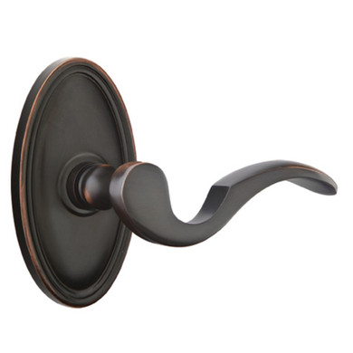 Emtek 8120-C-US10B Cortina Door Lever Passage Set With Oval Rosette Oil Rubbed Bronze