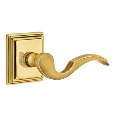 Emtek 8161-C-US7 Cortina Door Lever Passage Set With Wilshire Rosette French Antique