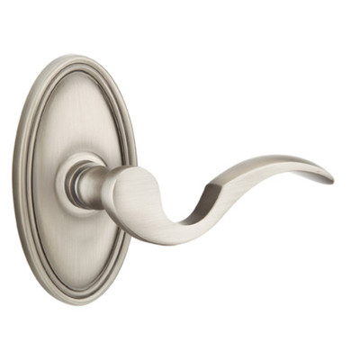Emtek 8220-C-US15A Cortina Door Lever Privacy Set With Oval Rosette Pewter