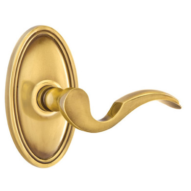 Emtek 8220-C-US7 Cortina Door Lever Privacy Set With Oval Rosette French Antique