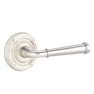 Emtek 8057-ME-US15 Merrimack Door Lever Dummy Set With Ribbon & Reed Rosette Satin Nickel