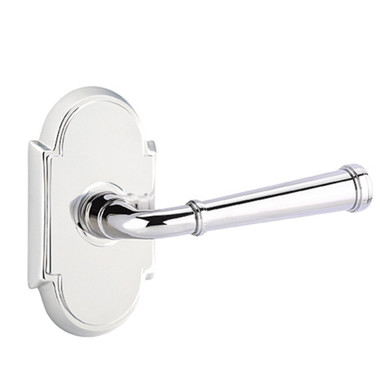 Emtek 8108-ME-US26 Merrimack Door Lever Passage Set With #8 Rosette Polished Chrome