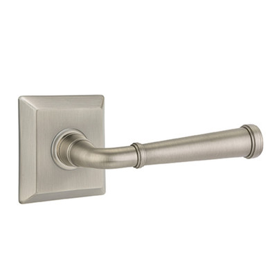 Emtek 8131-ME-US15A Merrimack Door Lever Passage Set With Quincy Rosette Pewter