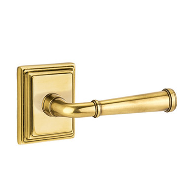 Emtek 8161-ME-US7 Merrimack Door Lever Passage Set With Wilshire Rosette French Antique