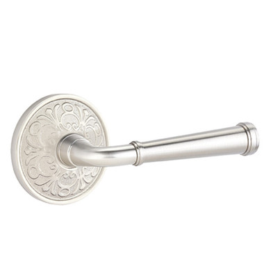 Emtek 8206-ME-US15 Merrimack Door Lever Privacy Set With Lancaster Rosette Satin Nickel