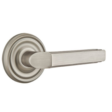 Emtek 8100-M-US15A Milano Door Lever Passage Set With Regular Rosette Pewter