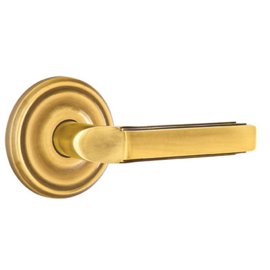 Emtek 8100-M-US7 Milano Door Lever Passage Set With Regular Rosette French Antique