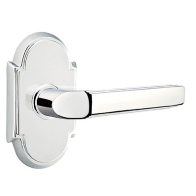 Emtek 8208-M-US26 Milano Door Lever Privacy Set With #8 Rosette Polished Chrome